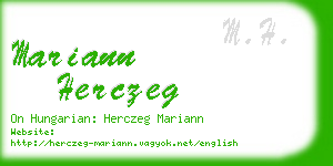 mariann herczeg business card